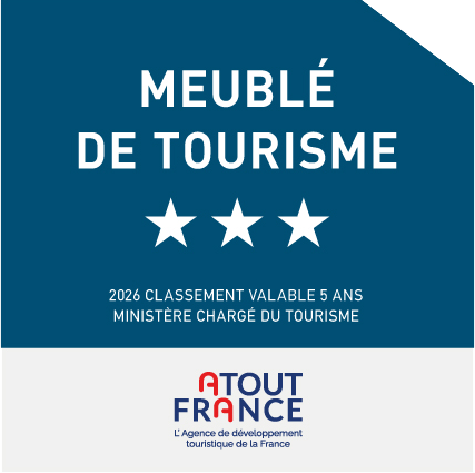 Officially rated 3-star tourist accommodation — Atout France, 2026 classification
